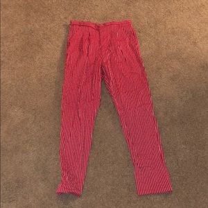 Striped red pants